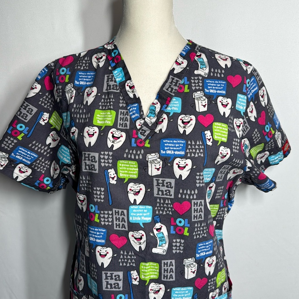 💜3/$15 Dickies Dentist Jokes Scrub